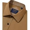 imageJVER Mens Casual Long Sleeve Stretch Dress Shirt WrinkleFree Regular Fit Button Down ShirtsEarthen Brown