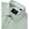 imageJVER Mens Casual Long Sleeve Stretch Dress Shirt WrinkleFree Regular Fit Button Down ShirtsGreen