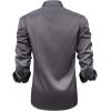 imageJVER Mens Casual Long Sleeve Stretch Dress Shirt WrinkleFree Regular Fit Button Down ShirtsGrey