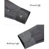 imageJVER Mens Casual Long Sleeve Stretch Dress Shirt WrinkleFree Regular Fit Button Down ShirtsGrey