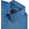 imageJVER Mens Casual Long Sleeve Stretch Dress Shirt WrinkleFree Regular Fit Button Down ShirtsGrey Blue