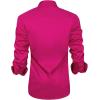 imageJVER Mens Casual Long Sleeve Stretch Dress Shirt WrinkleFree Regular Fit Button Down ShirtsHot Pink