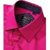 imageJVER Mens Casual Long Sleeve Stretch Dress Shirt WrinkleFree Regular Fit Button Down ShirtsHot Pink