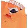 imageJVER Mens Casual Long Sleeve Stretch Dress Shirt WrinkleFree Regular Fit Button Down ShirtsOrange