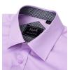 imageJVER Mens Casual Long Sleeve Stretch Dress Shirt WrinkleFree Regular Fit Button Down ShirtsPink Purple