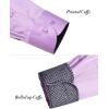 imageJVER Mens Casual Long Sleeve Stretch Dress Shirt WrinkleFree Regular Fit Button Down ShirtsPink Purple