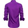 imageJVER Mens Casual Long Sleeve Stretch Dress Shirt WrinkleFree Regular Fit Button Down ShirtsPurple