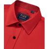 imageJVER Mens Casual Long Sleeve Stretch Dress Shirt WrinkleFree Regular Fit Button Down ShirtsRed