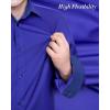 imageJVER Mens Casual Long Sleeve Stretch Dress Shirt WrinkleFree Regular Fit Button Down ShirtsRoyalblue