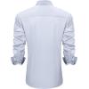 imageJVER Mens Casual Long Sleeve Stretch Dress Shirt WrinkleFree Regular Fit Button Down ShirtsSilver Grey