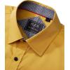 imageJVER Mens Casual Long Sleeve Stretch Dress Shirt WrinkleFree Regular Fit Button Down ShirtsYellow