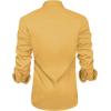 imageJVER Mens Casual Long Sleeve Stretch Dress Shirt WrinkleFree Regular Fit Button Down ShirtsYellow