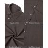 imageJVER Mens Linen Shirts Casual Button Down Long Sleeve Shirt Solid Spread Collar Summer Beach Shirts with PocketCoffee