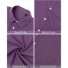 imageJVER Mens Linen Shirts Casual Button Down Long Sleeve Shirt Solid Spread Collar Summer Beach Shirts with PocketDark Purple