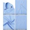 imageJVER Mens Linen Shirts Casual Button Down Long Sleeve Shirt Solid Spread Collar Summer Beach Shirts with PocketLight Blue