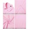 imageJVER Mens Linen Shirts Casual Button Down Long Sleeve Shirt Solid Spread Collar Summer Beach Shirts with PocketLight Pink