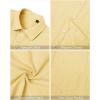 imageJVER Mens Linen Shirts Casual Button Down Long Sleeve Shirt Solid Spread Collar Summer Beach Shirts with PocketLight Yellow