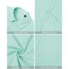 imageJVER Mens Linen Shirts Casual Button Down Long Sleeve Shirt Solid Spread Collar Summer Beach Shirts with PocketMint Green