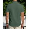 imageJVER Mens Short Sleeve Dress Shirts Stretch Stain Shield Casual Button Down Shirts Solid Formal ShirtArmy Green