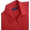 imageJVER Mens Short Sleeve Dress Shirts Stretch Stain Shield Casual Button Down Shirts Solid Formal ShirtBright Red