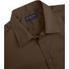 imageJVER Mens Short Sleeve Dress Shirts Stretch Stain Shield Casual Button Down Shirts Solid Formal ShirtBrown