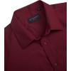 imageJVER Mens Short Sleeve Dress Shirts Stretch Stain Shield Casual Button Down Shirts Solid Formal ShirtBurgundy