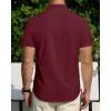 imageJVER Mens Short Sleeve Dress Shirts Stretch Stain Shield Casual Button Down Shirts Solid Formal ShirtBurgundy