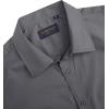 imageJVER Mens Short Sleeve Dress Shirts Stretch Stain Shield Casual Button Down Shirts Solid Formal ShirtDark Grey