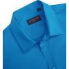 imageJVER Mens Short Sleeve Dress Shirts Stretch Stain Shield Casual Button Down Shirts Solid Formal ShirtDeep Sea