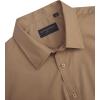 imageJVER Mens Short Sleeve Dress Shirts Stretch Stain Shield Casual Button Down Shirts Solid Formal ShirtKhaki