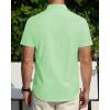 imageJVER Mens Short Sleeve Dress Shirts Stretch Stain Shield Casual Button Down Shirts Solid Formal ShirtLight Green