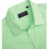 imageJVER Mens Short Sleeve Dress Shirts Stretch Stain Shield Casual Button Down Shirts Solid Formal ShirtLight Green