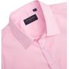 imageJVER Mens Short Sleeve Dress Shirts Stretch Stain Shield Casual Button Down Shirts Solid Formal ShirtLight Pink