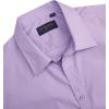 imageJVER Mens Short Sleeve Dress Shirts Stretch Stain Shield Casual Button Down Shirts Solid Formal ShirtLight Purple