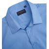 imageJVER Mens Short Sleeve Dress Shirts Stretch Stain Shield Casual Button Down Shirts Solid Formal ShirtMisty Blue