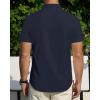 imageJVER Mens Short Sleeve Dress Shirts Stretch Stain Shield Casual Button Down Shirts Solid Formal ShirtNavy Blue