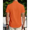 imageJVER Mens Short Sleeve Dress Shirts Stretch Stain Shield Casual Button Down Shirts Solid Formal ShirtOrange