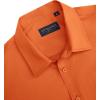 imageJVER Mens Short Sleeve Dress Shirts Stretch Stain Shield Casual Button Down Shirts Solid Formal ShirtOrange