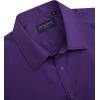 imageJVER Mens Short Sleeve Dress Shirts Stretch Stain Shield Casual Button Down Shirts Solid Formal ShirtPurple