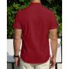 imageJVER Mens Short Sleeve Dress Shirts Stretch Stain Shield Casual Button Down Shirts Solid Formal ShirtRed