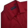 imageJVER Mens Short Sleeve Dress Shirts Stretch Stain Shield Casual Button Down Shirts Solid Formal ShirtRed