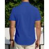 imageJVER Mens Short Sleeve Dress Shirts Stretch Stain Shield Casual Button Down Shirts Solid Formal ShirtRoyal Blue