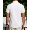 imageJVER Mens Short Sleeve Dress Shirts Stretch Stain Shield Casual Button Down Shirts Solid Formal ShirtWhite