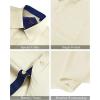 imageJVER Mens Short Sleeve Dress Shirts Stretch Wrinkle Free Casual Button Down Shirts with Pocket for Business WeddingBeige