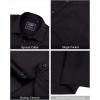 imageJVER Mens Short Sleeve Dress Shirts Stretch Wrinkle Free Casual Button Down Shirts with Pocket for Business WeddingBlack