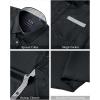 imageJVER Mens Short Sleeve Dress Shirts Stretch Wrinkle Free Casual Button Down Shirts with Pocket for Business WeddingBlack Contrast