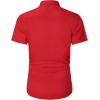 imageJVER Mens Short Sleeve Dress Shirts Stretch Wrinkle Free Casual Button Down Shirts with Pocket for Business WeddingBright Red