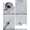imageJVER Mens Short Sleeve Dress Shirts Stretch Wrinkle Free Casual Button Down Shirts with Pocket for Business WeddingLight Grey