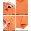 imageJVER Mens Short Sleeve Dress Shirts Stretch Wrinkle Free Casual Button Down Shirts with Pocket for Business WeddingOrange