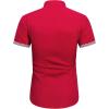 imageJVER Mens Short Sleeve Dress Shirts Stretch Wrinkle Free Casual Button Down Shirts with Pocket for Business WeddingRed Style